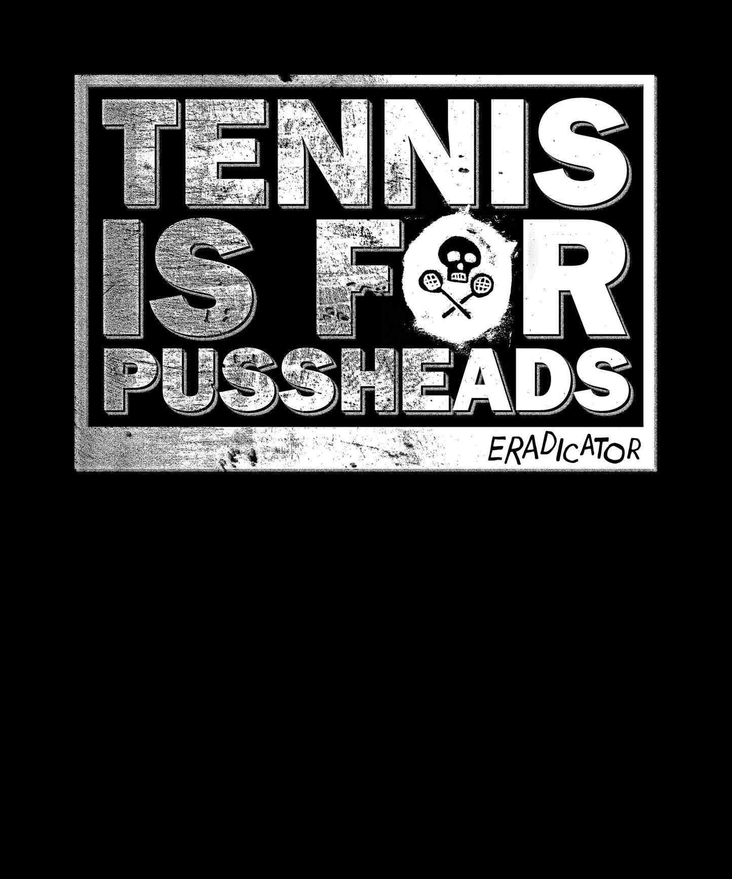 Short Sleeve T-Shirt: "Tennis is for Pussheads" Navy (SMALL ONLY!)
