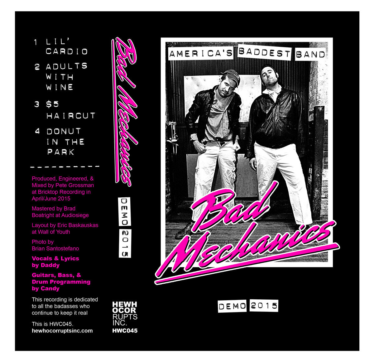 Music: Bad Mechanics "Demo 2015" Cassette (Pink)