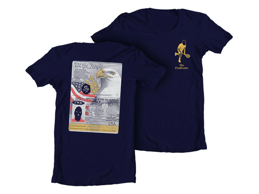 Short Sleeve T-Shirt: "Passport" Navy